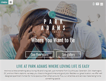 Tablet Screenshot of parkadamsapts.com